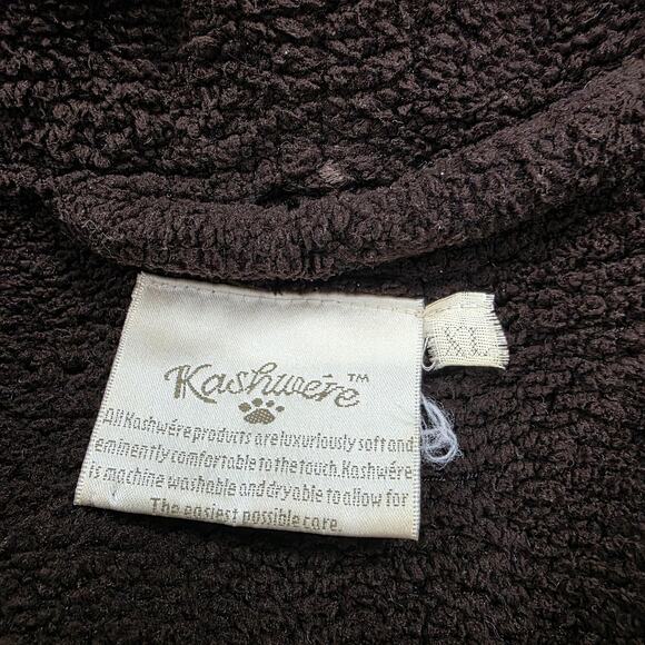 Kashwere Robe Mens XL Brown Shawl Collar Belted Plush Microfiber Bathrobe Pocket - Picture 2 of 11